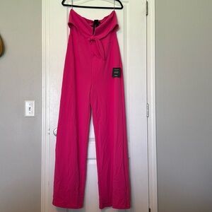 Lulu’s hot pink strapless jumpsuit.  Never worn, NWT